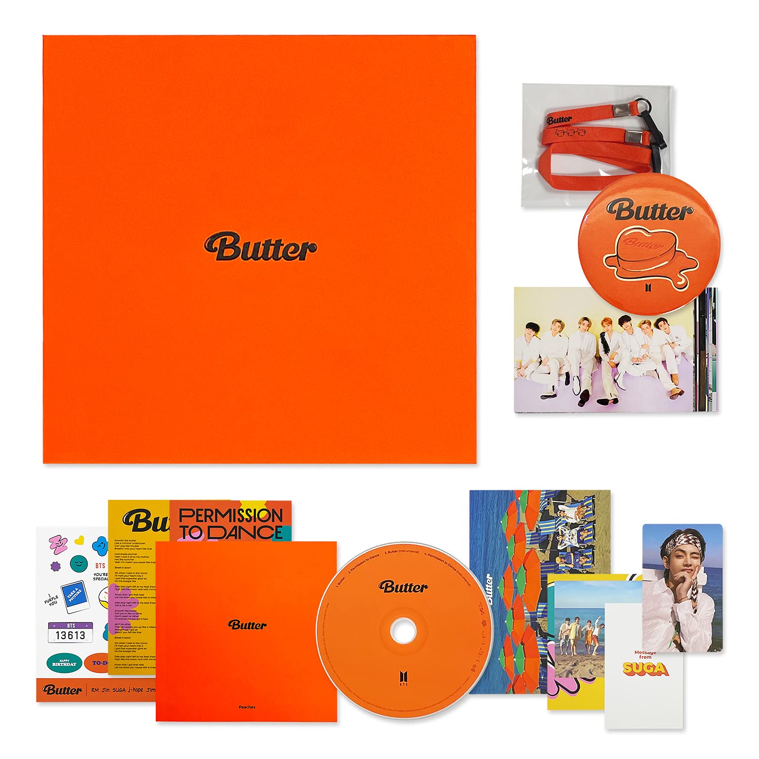 BTS Album BUTTER CDR + Photobook + Lyric Cards + Instant Photo Card