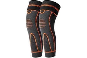 Aicao Knee Protection for Warm, Self Heating Knee Compression Pad, Ai cao Warmth Brace For Women and Men (Orange,L 60-70Kg)
