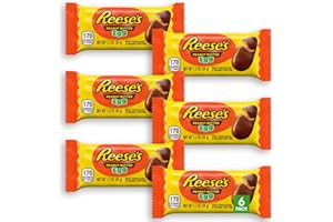 CHAIN & JO SWEETS Reeces Peanut Butter & Milk Chocolate Candy Eggs 1.2oz x 6 Pack Individually Wrapped Easter Snack - Perfect Snacks for Adults - Holiday Candy Chocolate Egg - Delicious Chocolate Candy Snack Peanut Butter Candy Snacks Chocolate Easter Reeces Peanut Butter Milk Chocolate Egg 6 Count For Easter Snack Basket