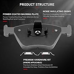 CCIYU D946 Front Ceramic Disc Brake Pads Kit - BMW