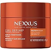 Nexxus Curl Define Leave-in Conditioner for Curly Hair with ProteinFusion Curl Conditioner for Moisturizing Curls 8 oz