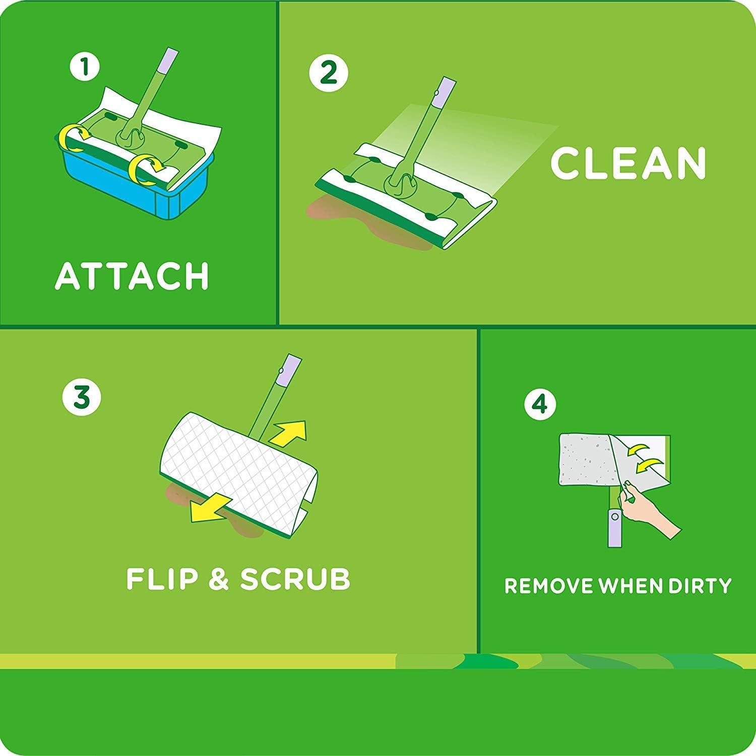 Swiffer Sweeper Wet Mopping Pad Refills for Floor Mop with Febreze Lavender Vanilla & Comfort Scent: Health & Personal Care