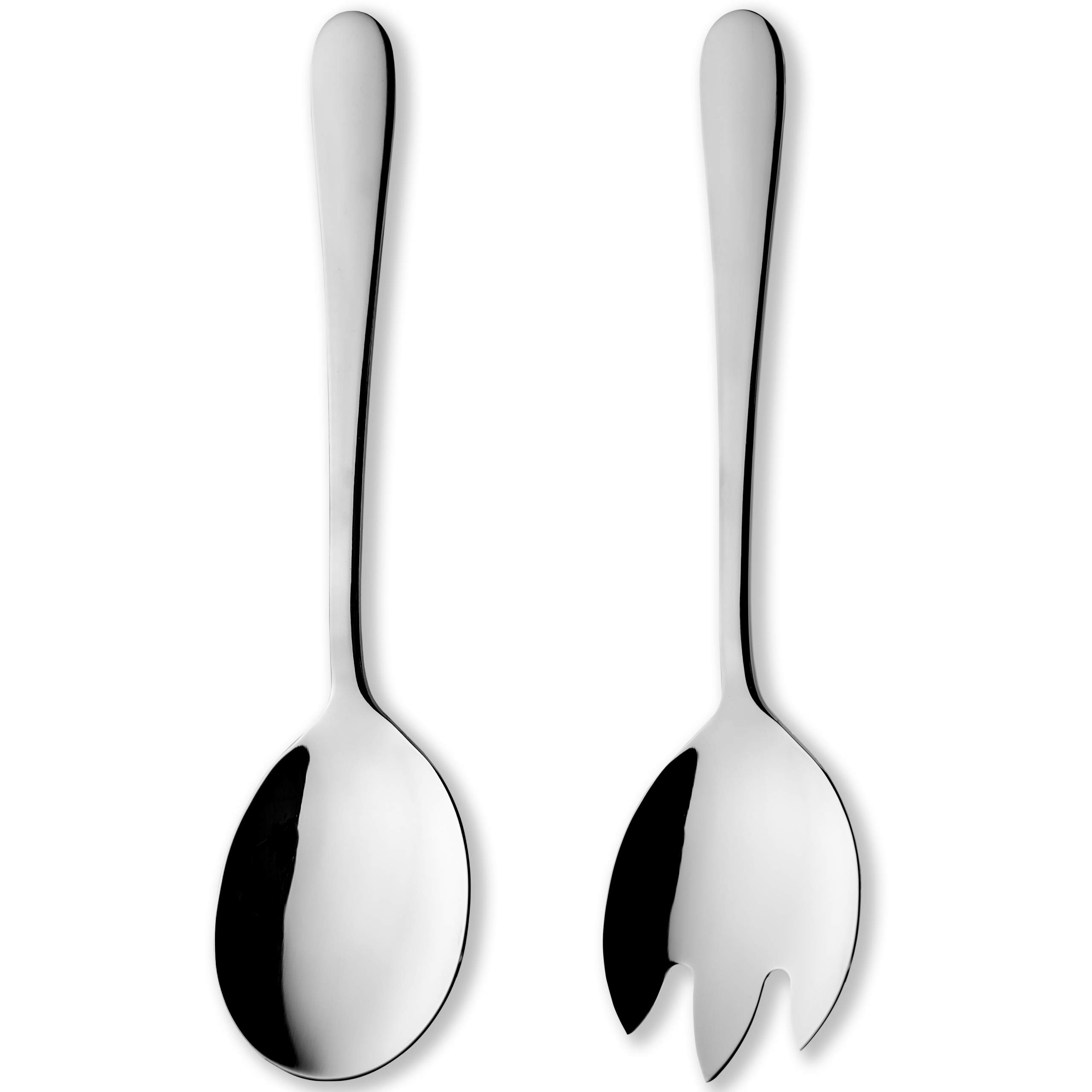 Grunwerg Windsor Carded 2-Piece Salad Serving Set, 18/0 Stainless Steel, Silver