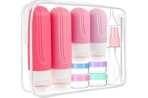 CHEODIN 18 Pack Travel Bottles for Toiletries, TSA Approved Silicone Travel Container for Toiltries, Leak Proof Travel Container for Toiltries, Travel Bottles for Shampoo