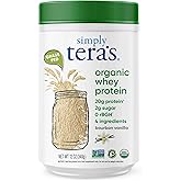 simply tera's Organic Whey Protein Powder - Grass Fed Vanilla Whey Protein Powder, Clean, Made Without Artificial Sweeteners, Non-GMO, Kosher, rBGH-Free, Organic - 12 Oz.