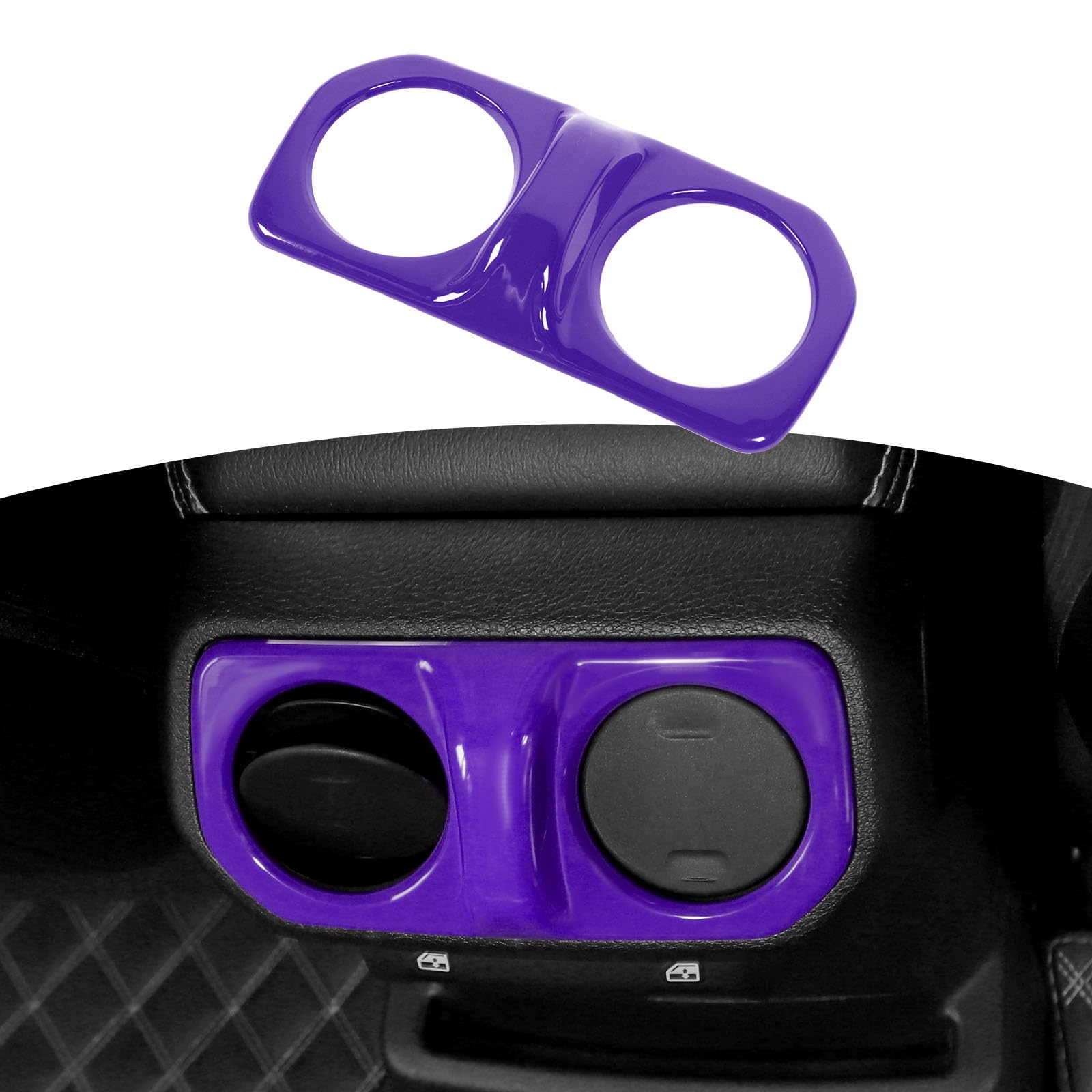Photo 1 of RT-TCZ for Jeep JLU Rear Air AC Vent Cover Trim Panel for Jeep Wrangler JLU 2018-Present for Gladiator JT 2020-Present Purple Interior Accessories 4 Doors