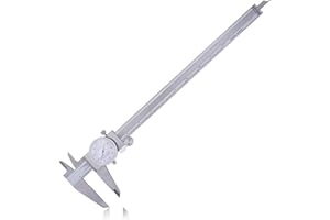 Clockwise Tools DDLR-1205 Pro Dial Caliper 0-12 Inch Double Shock Proof Stainless Steel Body SAE Measuring Tool