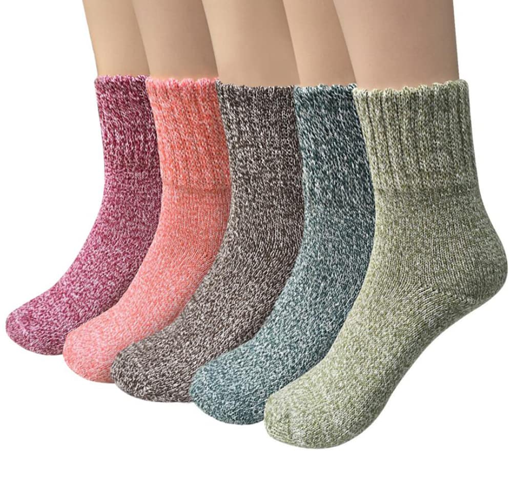 YSense Wool Socks for Women, Winter Boot Socks Stocking Stuffers Gifts for Women Warm Crew Hiking