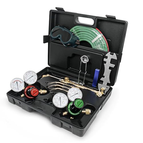 AWLOLWA Upgraded Oxygen & Acetylene Gas Cutting Torch and Welding Kit ...