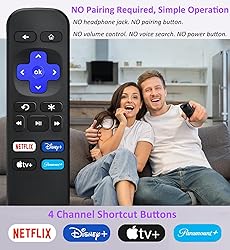 2 Pack Replacement Remote Control Only for Roku