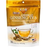 Prince of Peace Instant Wild American Ginseng Tea, 30 Sachets – Healthy Drink, Caffeine-Free Energy-Boosting, Heavy Antioxidants, Made in the USA, Plant Extracts