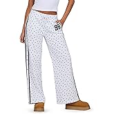 Forever 21 Womens Wide Leg Jogger with AOP and Graphic
