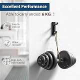 pickpiff Self Adhesive Hooks 6KG, 4 Pack Heavy Duty No-Nail Door Hooks Black view 2
