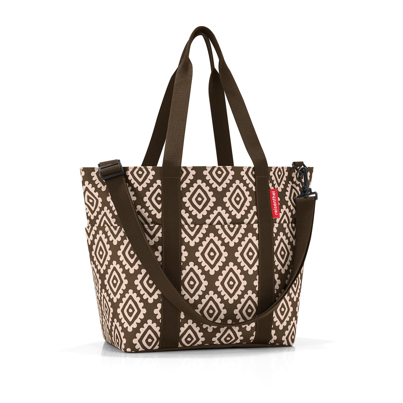 Reisenthel multibag Canvas & Beach Tote Bag, 50 cm, 15 liters, Brown (Diamonds Mocha)