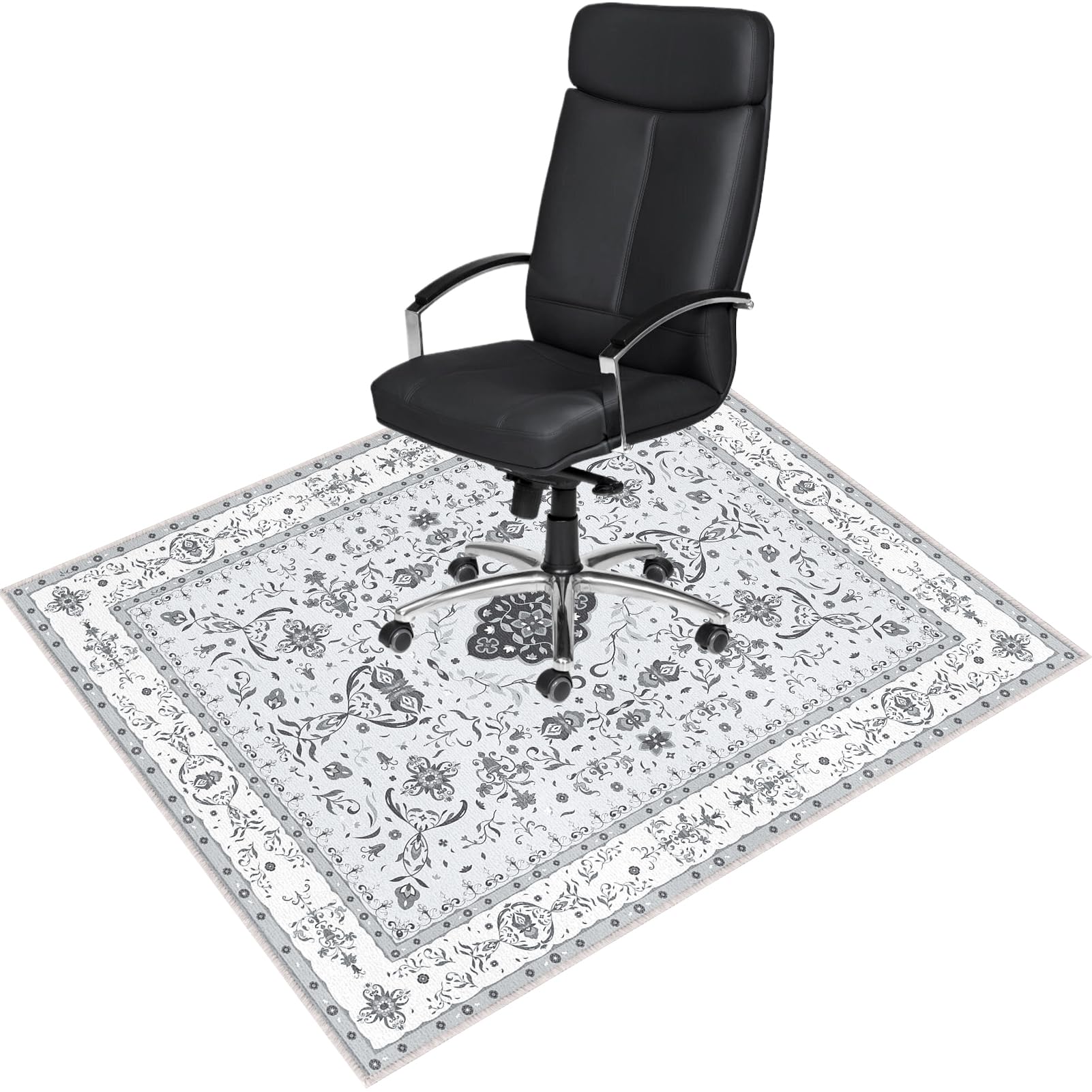 Office Chair Mat for Hardwood Floor: 36x48 Inch Low Pile Desk Chair Mat for Rolling Chair - Non Slip Dirt Resistant & Machine Washable - Hard & Tile Floor Protector Mat for Office Gaming Room Entrance