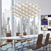 Acoustic Ceiling Panels Sound Absorbing Panels, Hexagon Light Beige | Noise Reduction Cloud Acoustic Treatment for Office, Music Studio, Home, Classroom