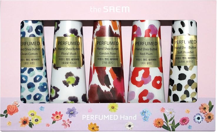 Amazon ハンドクリーム ギフト 女性 人気 ザセム パフュームハンド 5本 ギフトセット パフュームハンド シアバター5本 ザ セム The Saem ギフトセット 通販