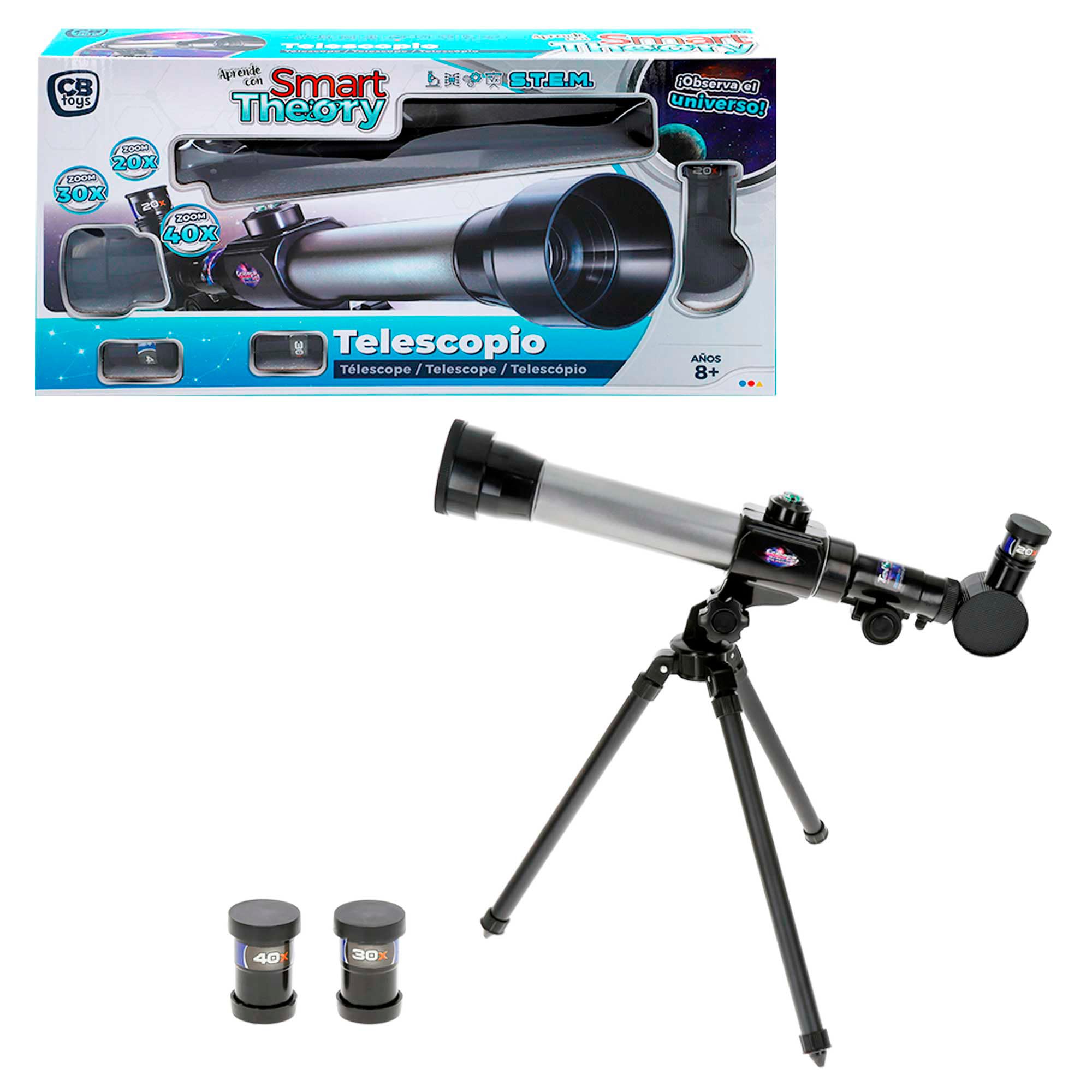 Color Baby Telescope with 3 lenses, 44 x 22 cm (42896)
