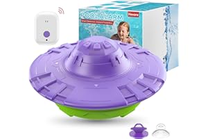 HOVARA Pool Alarm, Floating Pool Safety Alarms for Inground & Above Ground Pools – Loud 110dB Alert, Adjustable Sensitivity, Protection for Kids & Pets (Purple+Green)