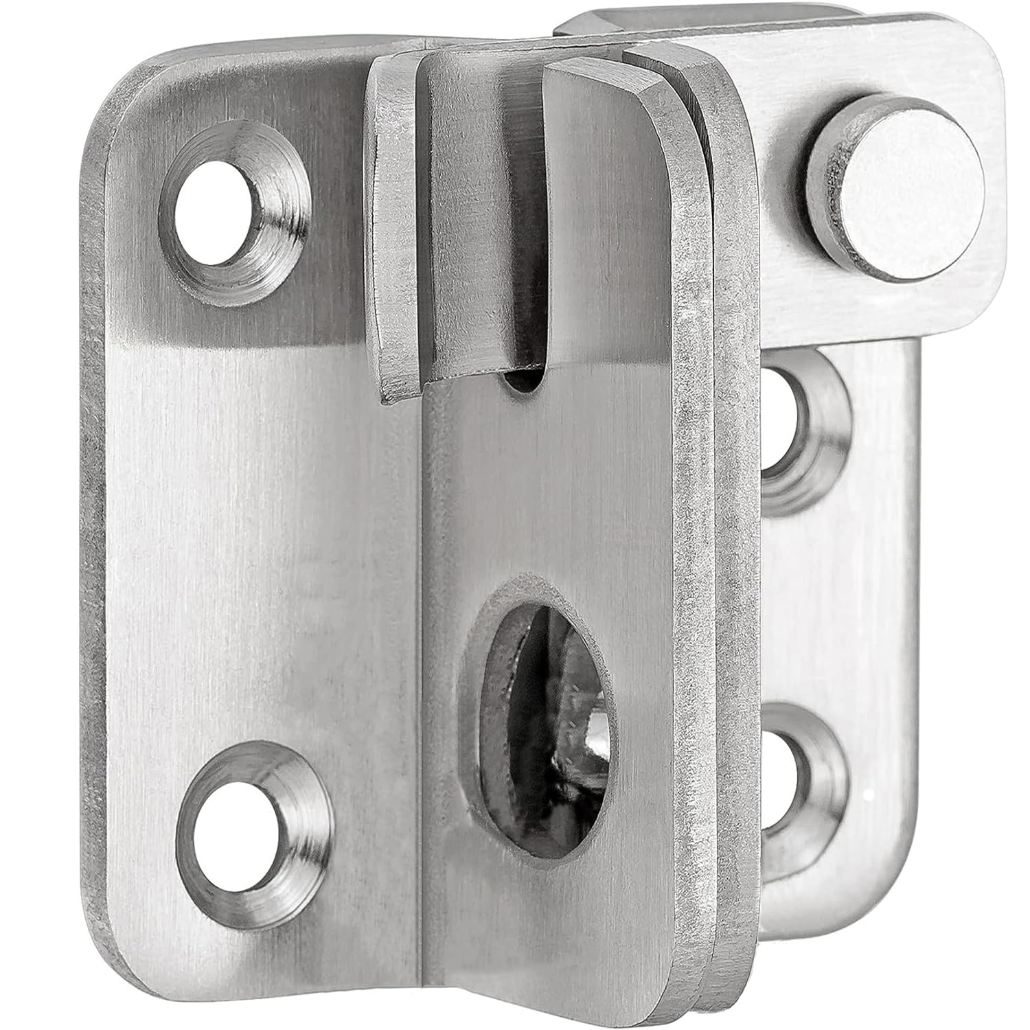 ZiYuya Flip Latch Gate Latches Slide Bolt Latch Safety Door Lock Catch for Barn Cabinet Garden Bathroom Garage Window Sliding Door Shed Lock (Silver - Right Open, S 45 * 40MM)