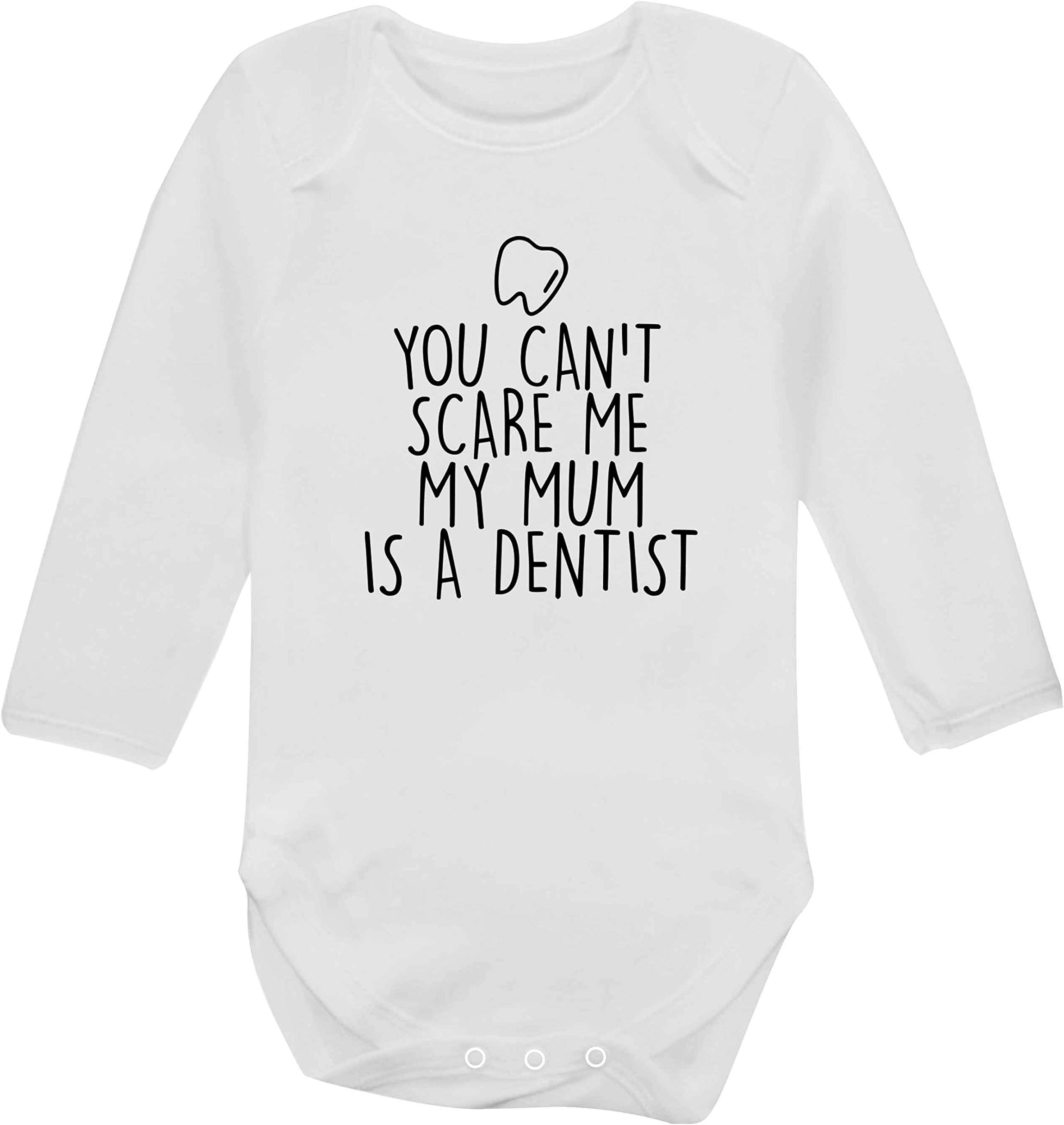 Flox Creative Long Sleeved Baby Vest Scare me Mum Dentist