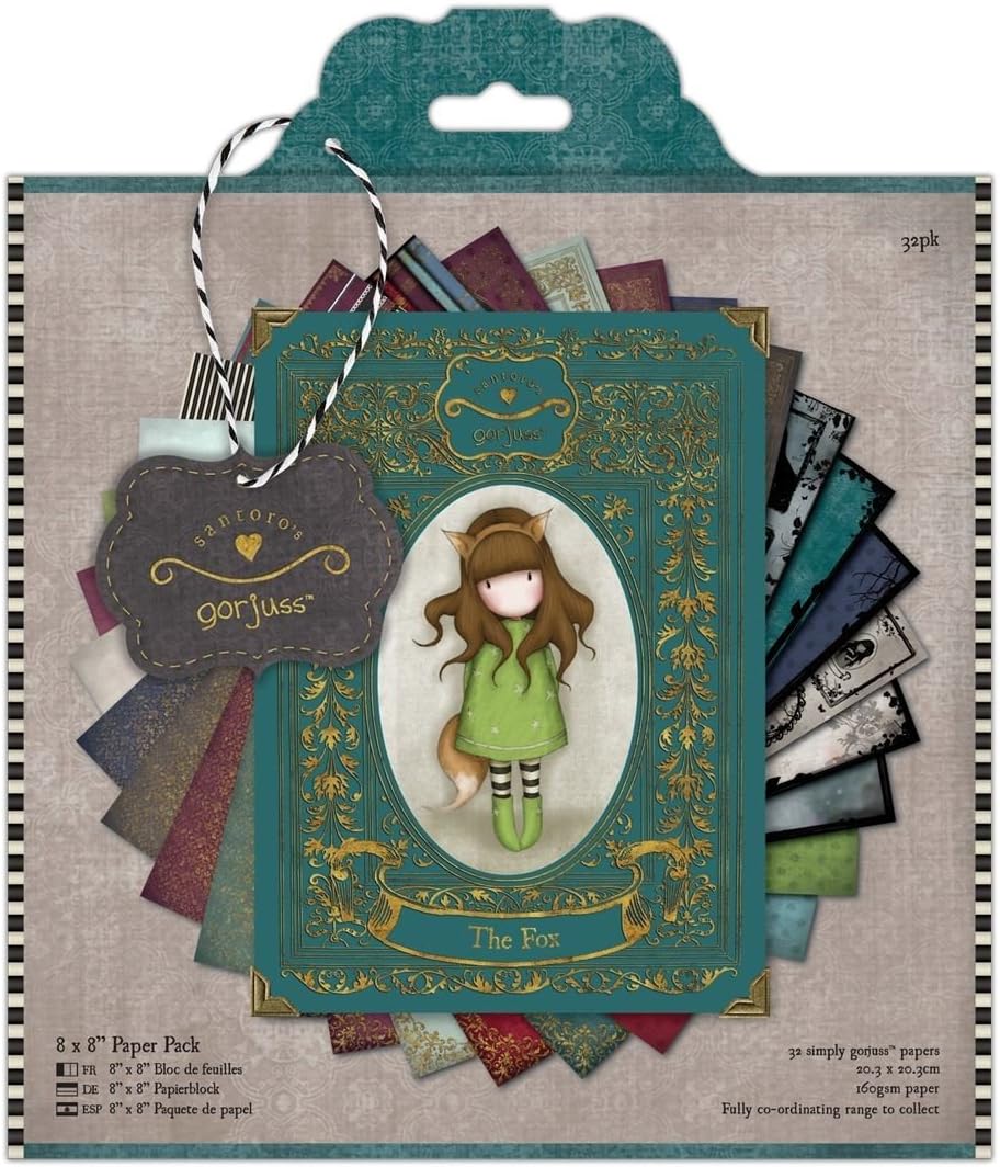 Simply Gorjuss Paper Pack 8"X8" 32/Sheets-
