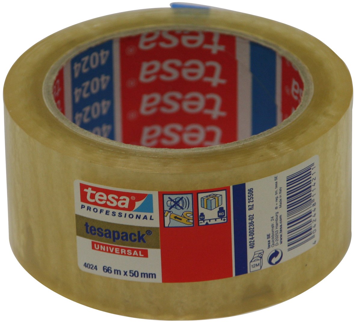 Tesa tesapack 04024-00236-02 Universal Parcel Tape 66 m x 50 mm Transparent