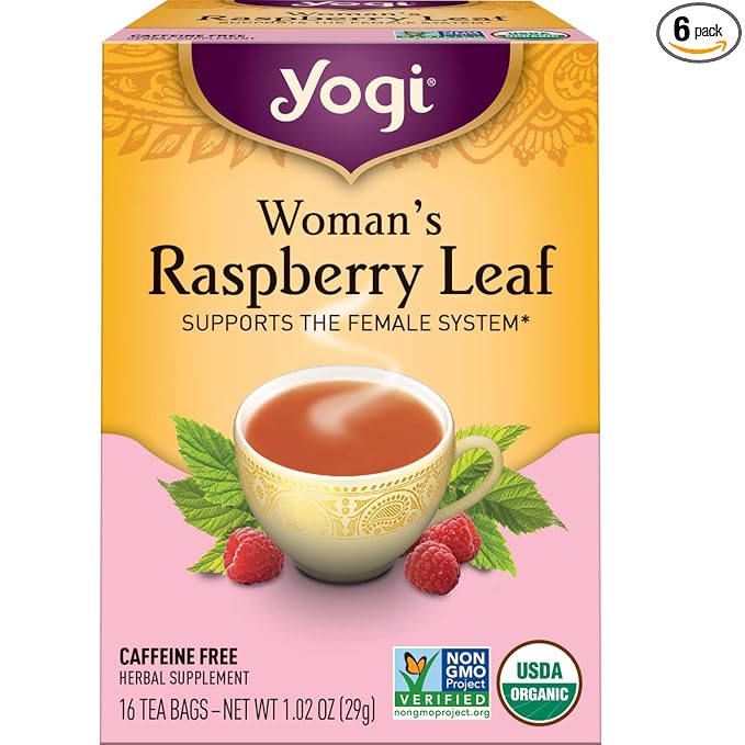 Amazon Com Yogi Tea Woman S Raspberry Leaf 6 Pack Supports The Female System 96 Tea Bags Herbal Teas Grocery Gourmet Food