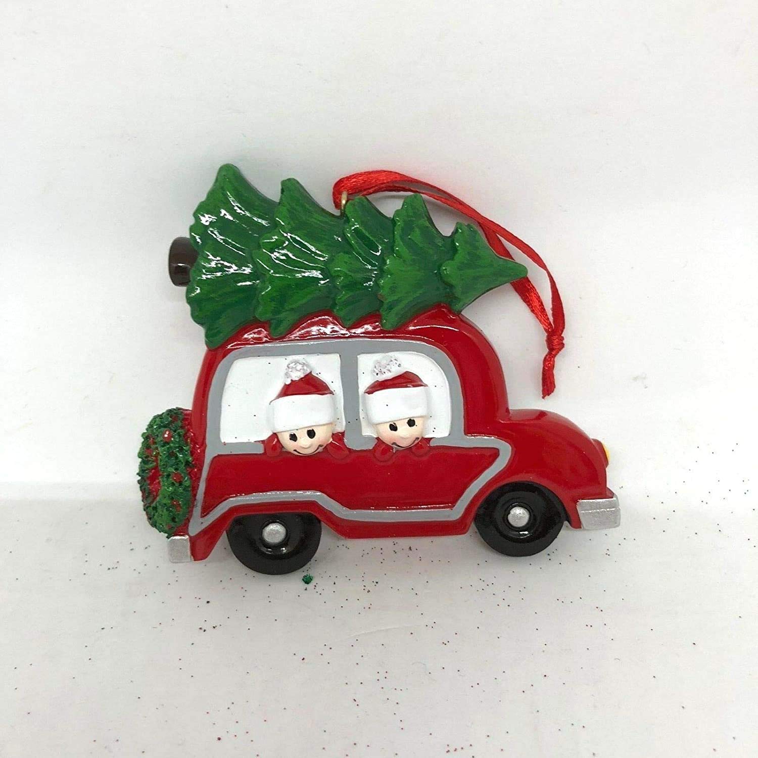 Personalise Your Own Resin Christmas Tree Hanging Decorations - Family in Car 2