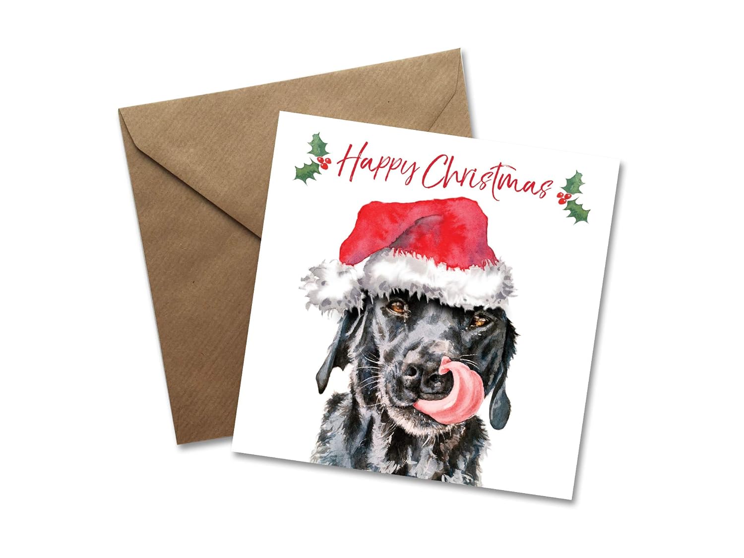 Black Labrador Christmas Card, Funny Dog Christmas Card with Black Lab
