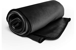 Avana Waterproof Throw Blanket | Protector for People and Pets | Leak Proof Moisture Barrier - Regular Size, Micro-Velvet Black