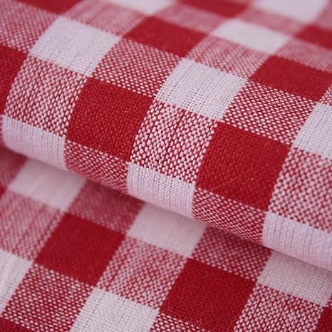 Hans-Textil-Shop Stoff Meterware Karo 1x1 cm Rot Baumwolle