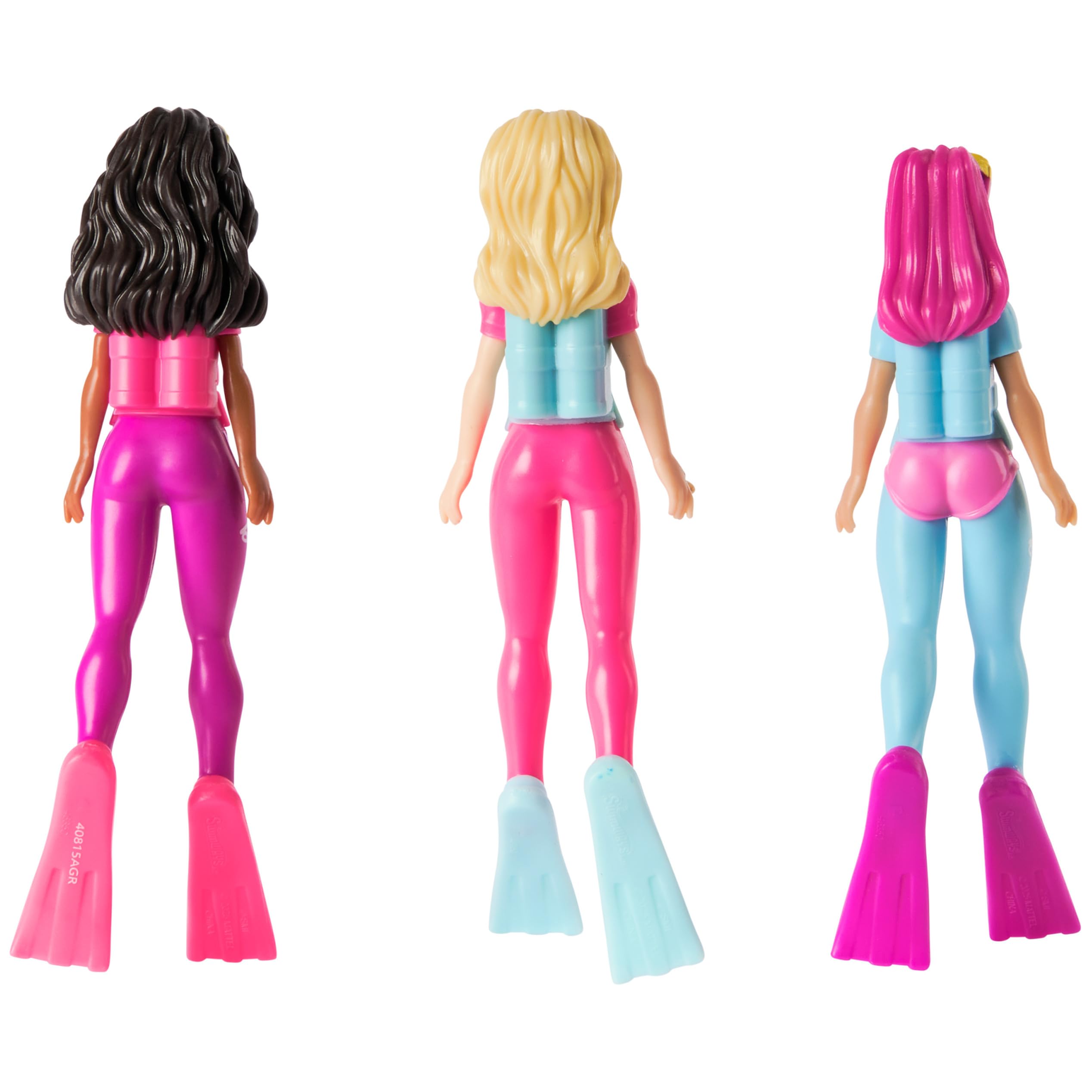 SwimWays Barbie Dive Characters 3-Pack, Swimming Pool Accessories & Kids Pool Toys, Pool Party Supplies & Water Toys for Kids Aged 5 & Up