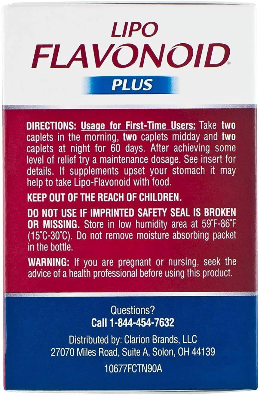 Lipo-Flavonoid Plus Inner Ear Health Caplets -90ct: Health & Personal Care