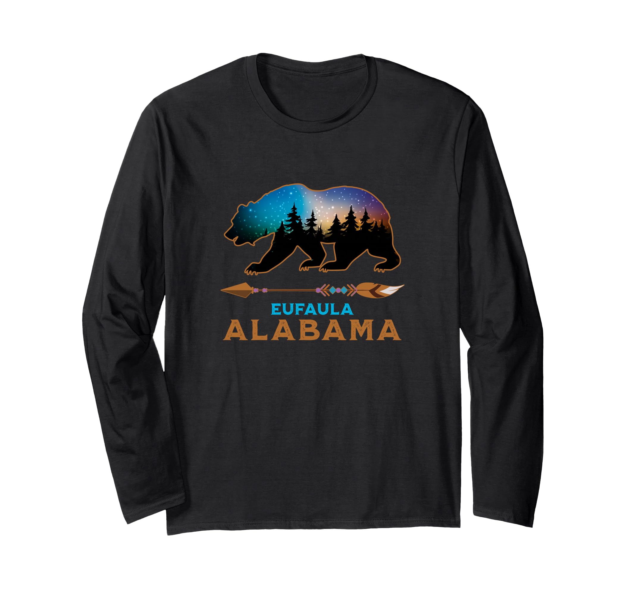 Eufaula Alabama USA American Black Bear Vacation Souvenir Long Sleeve T-Shirt