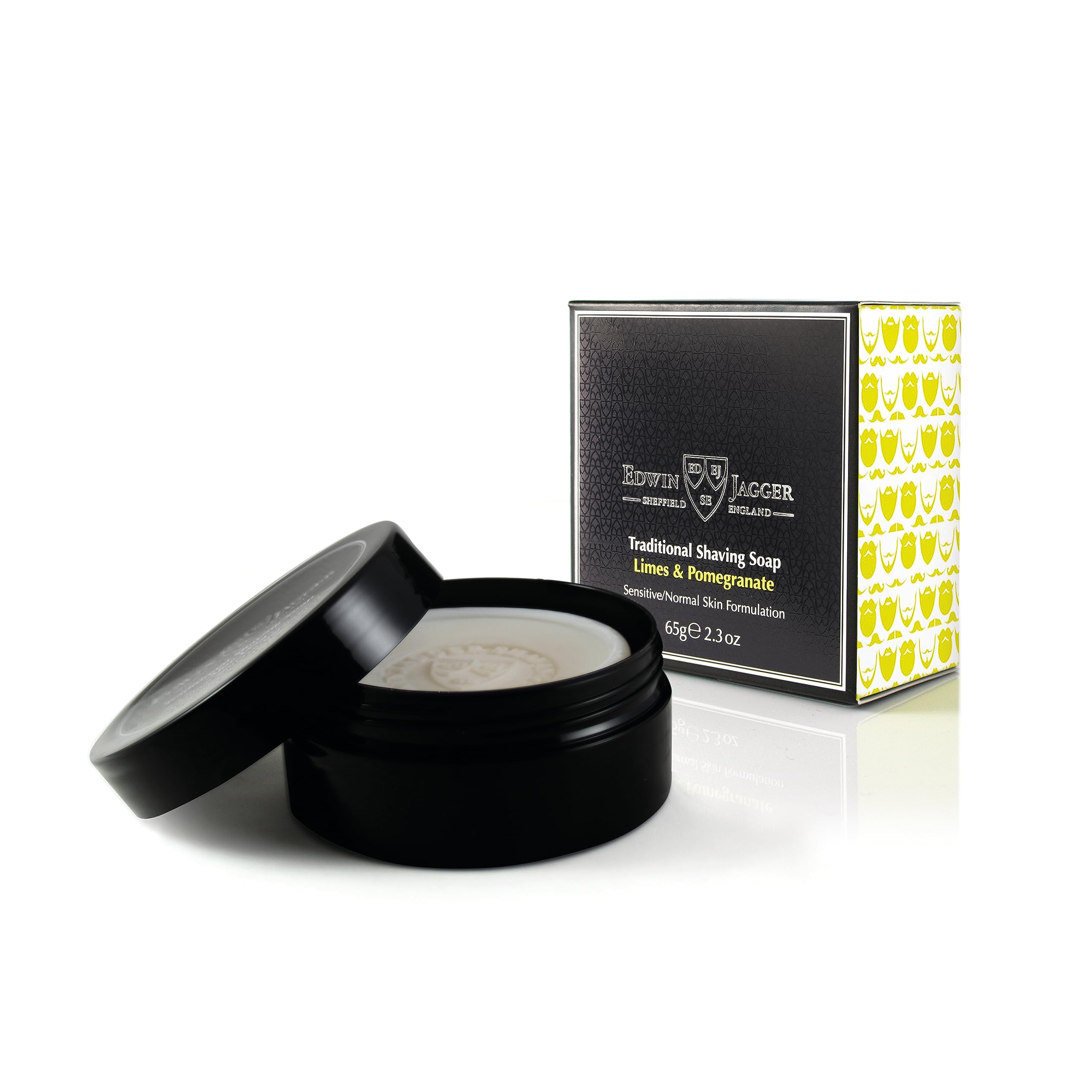 Edwin Jagger SSXXX 99.9% Natural Traditional Shaving Soap 65g (Limes & Pomegranate, Travel Tub)