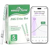 Easy@Home PdG Test Strips: 5 Pack - Track Ovulation Insights with Progesterone Urine Tests – at Home Fertility Test for Women with Premom Ovulation App - PdG (Pregnanediol Glucuronide) Tests