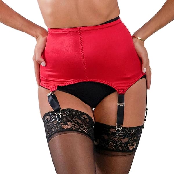 garter belt sizing Amazon.com: renvena Women's PVC Leather Garter Belt Stocking Bottoms with 4  Metal Duck-Mouth Clips Suspender Black One Size : Clothing, Shoes & Jewelry main image 0