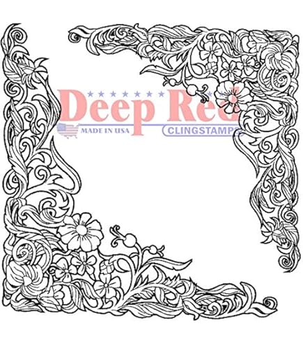 Victorian Ladies Rubber Cling Stamp Set - Deep Etch Red Rubber Stamps For Card Making & Crafts - View #3