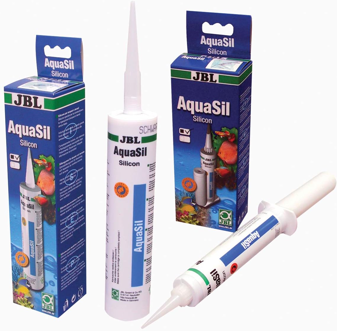 JBL AquaSil 80 ml black, Special silicone for aquariums and terrariums