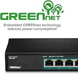 TRENDnet TPE-S50 6-Port Fast Ethernet PoE+ Switch 60W 4 PoE Ports Metal Fanless view 8