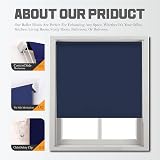 Funky Gadgets Navy Thermal Blackout Roller Blind 90x210 Easy Fit Child Safe view 4