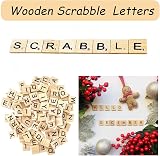 Vexquivera 100pc Wooden Scrabble Letters for Crafts Educational Games Kids view 6