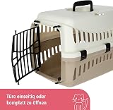 Kerbl Pet Transport Box Expedion with Plastic Door 45 x 30 x 30 cm Cream Taupe view 2
