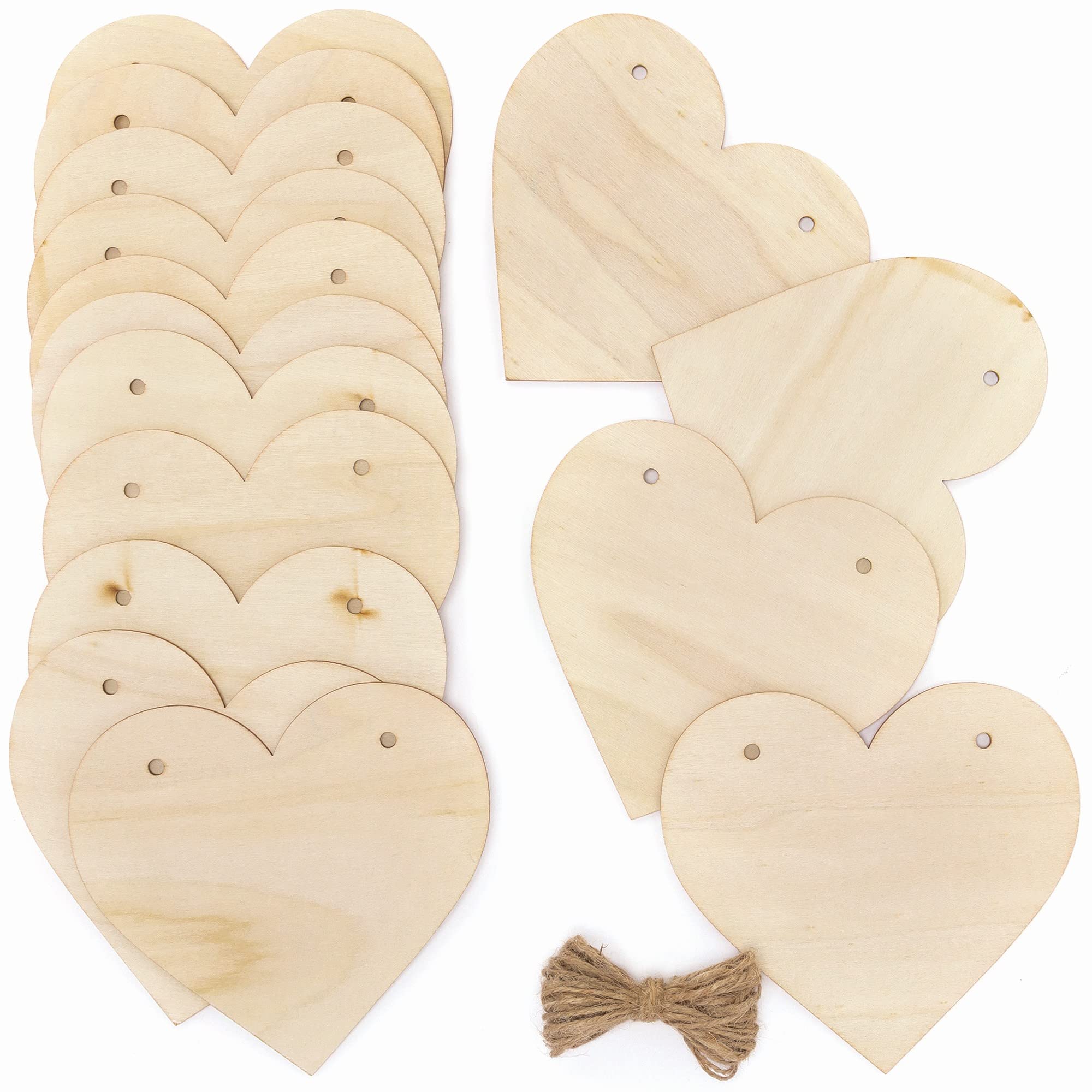 Baker Ross Wooden Heart Pennant Craft Set - 1 Piece, Wooden Valentine's Day Crafts for Kids (FC433)