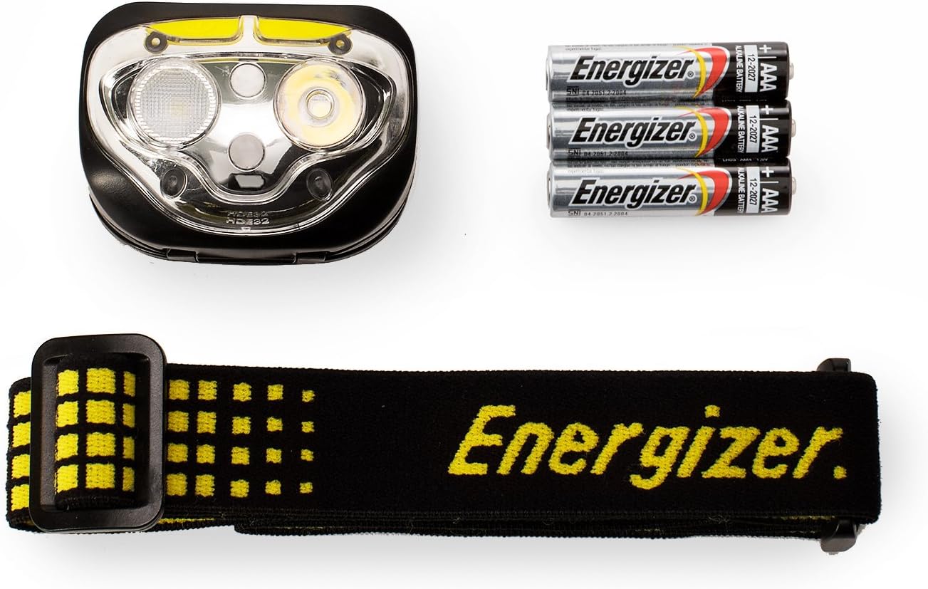 Energizer LED Headlamp Flashlight, 400 High Lumens, For Camping, Running, Hiking, Emergency Light, Survival Kit Head Lamp, Rechargeable Headlamp, Water-Resistant Headlight, 6 Modes, 400 Lumens : Sports & Outdoors