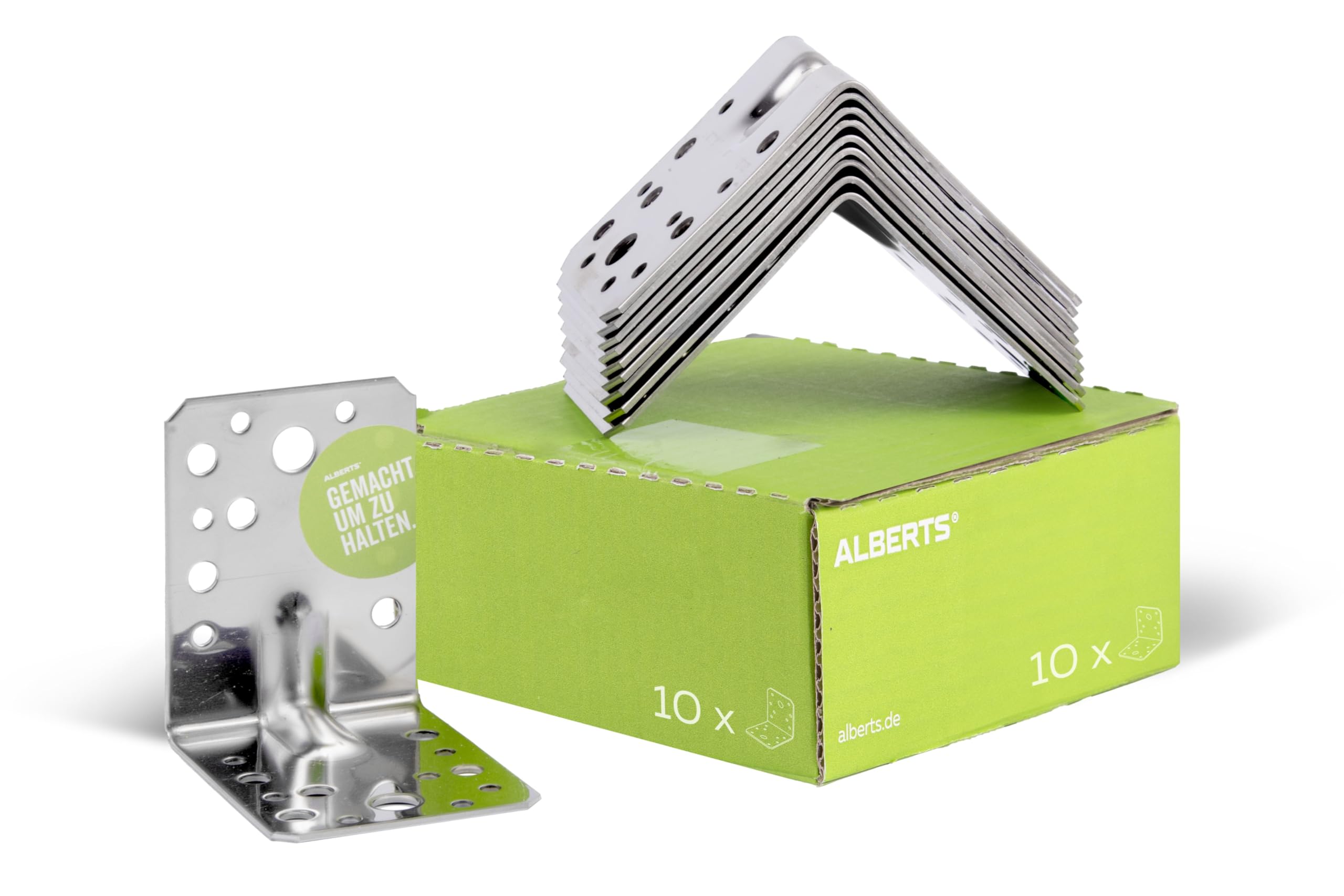 Heavy Load Angle Connector with Corrugation 90 x 90 x 65 mm / 1 STK. Material: Edelstahl