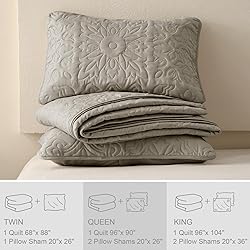 Whale Flotilla 3 Piece King Size Quilt Set, Soft