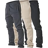 Ultra Performance 3 Pack Mens Fleece Wide Leg Sweatpants with Pockets, Open Bottom Workout Sweatpants for Men