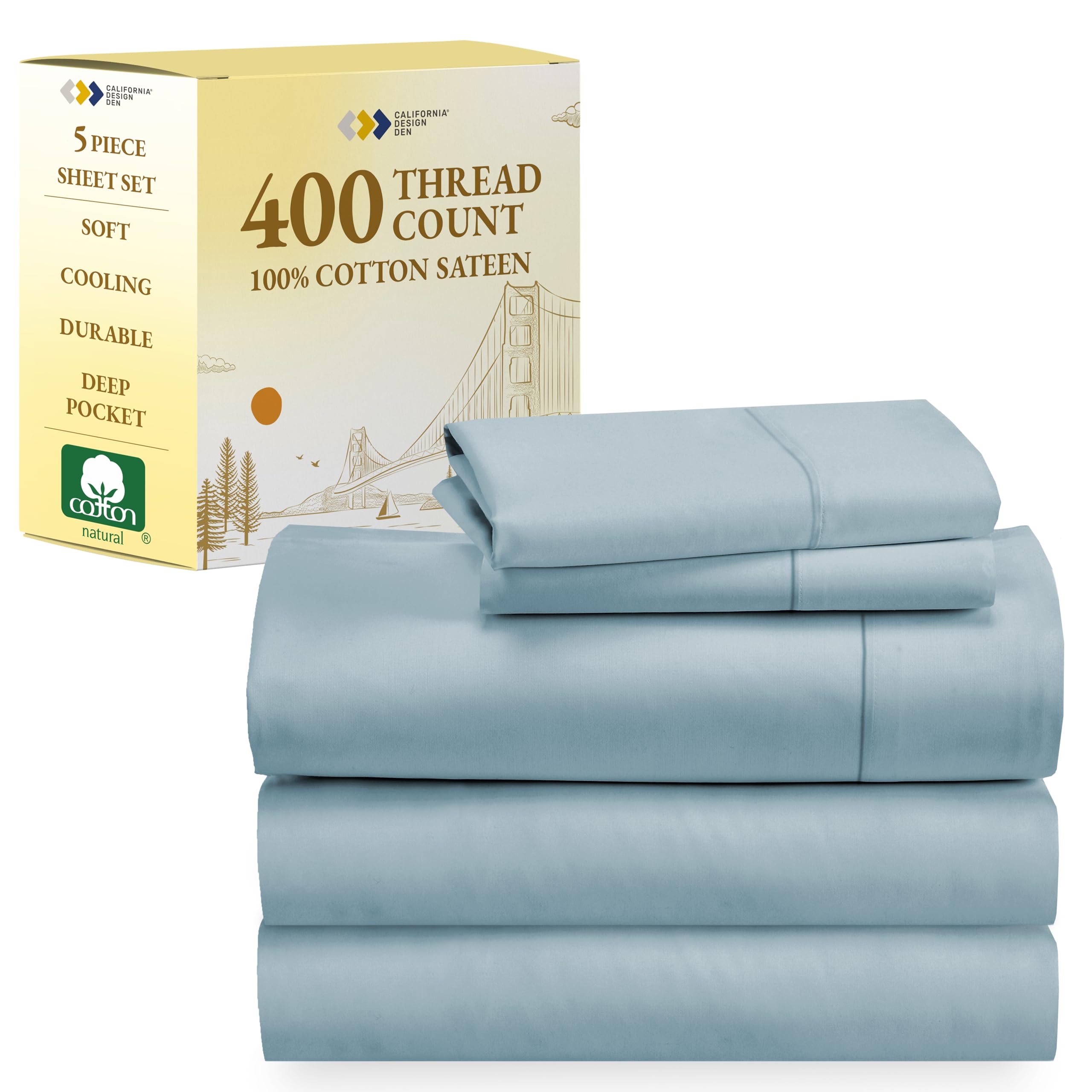 California Design Den Split King Sheets Sets for